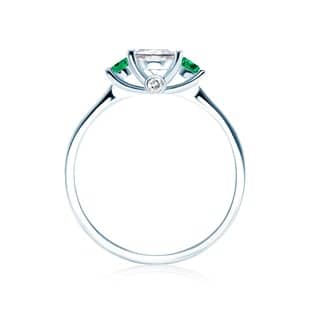 Emerald Rings: Three-Stone Emerald Rings: Three-Stone