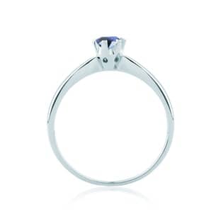 White Gold Rings: Blue Sapphire White Gold Rings: Blue Sapphire