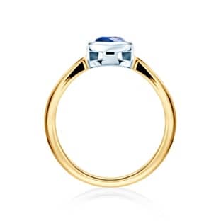 Blue Sapphire Rings: Two-Tone Gold Blue Sapphire Rings: Two-Tone Gold