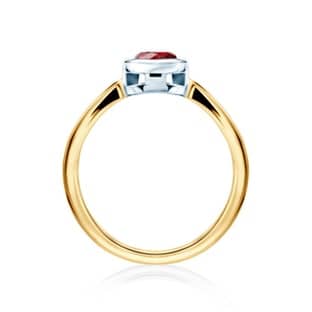 Ruby Engagement Rings: Two-tone Gold Ruby Engagement Rings: Two-tone Gold