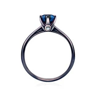 Blue Sapphire Rings: Black Gold Blue Sapphire Rings: Black Gold