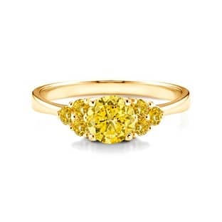 Pierścionki z żółtym szafirem Pierścionki z żółtym szafirem